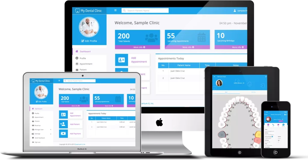My Dental Clinic screenshot - 10 beste Praxisverwaltungssoftware im Jahr 2026