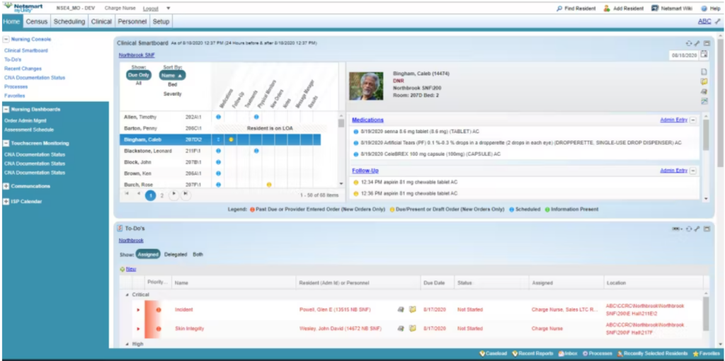 Netsmart screenshot - Les 10 meilleurs logiciels de soins palliatifs passés en revue en 2026