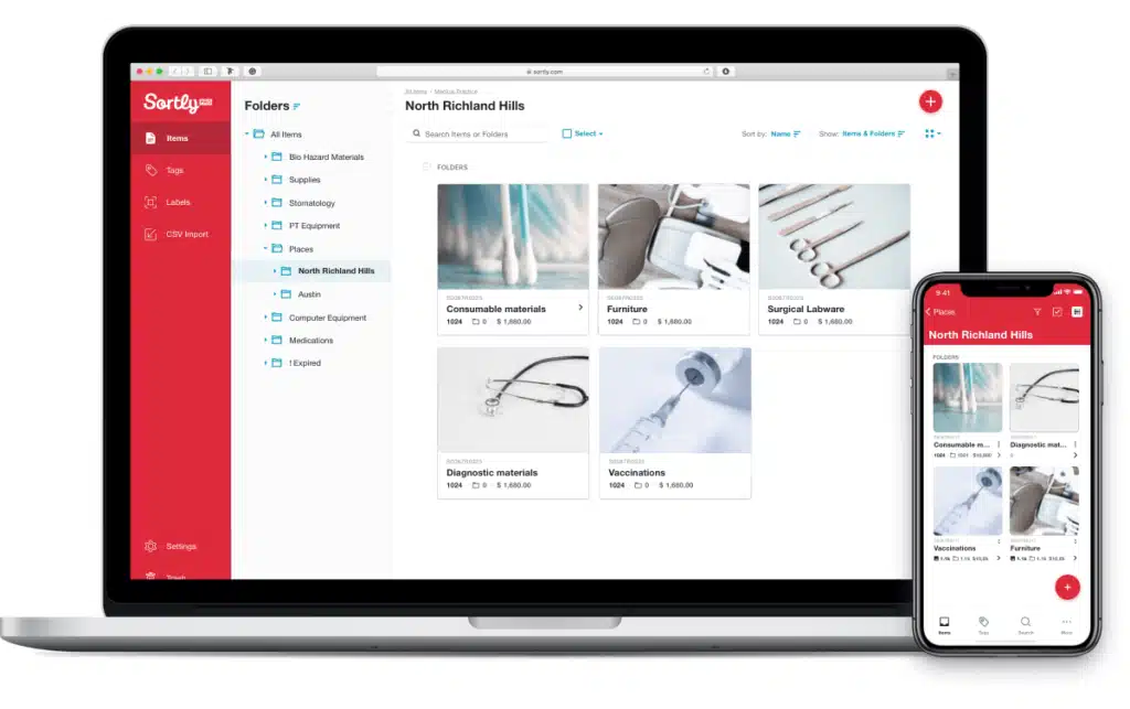 Sortly screenshot - 10 beste Software für das Lieferkettenmanagement im Gesundheitswesen 2026