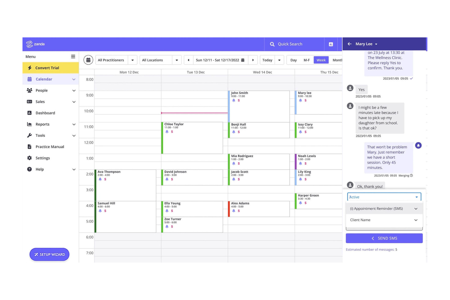 Zanda screenshot - 1 Mejores Software de Programación Compatibles con HIPAA para (2026)