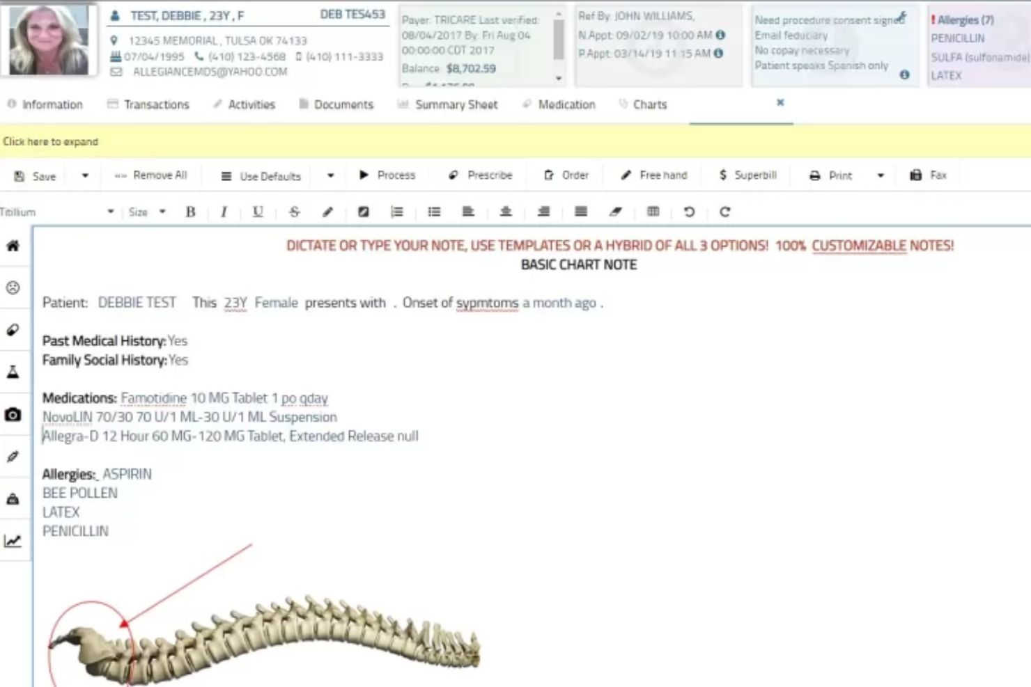 AllegianceMD screenshot - 10 Migliori software di gestione dello studio medico del 2026