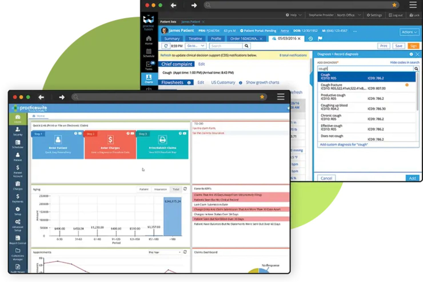 PracticeSuite screenshot - 10 Migliori software di gestione dello studio medico del 2026