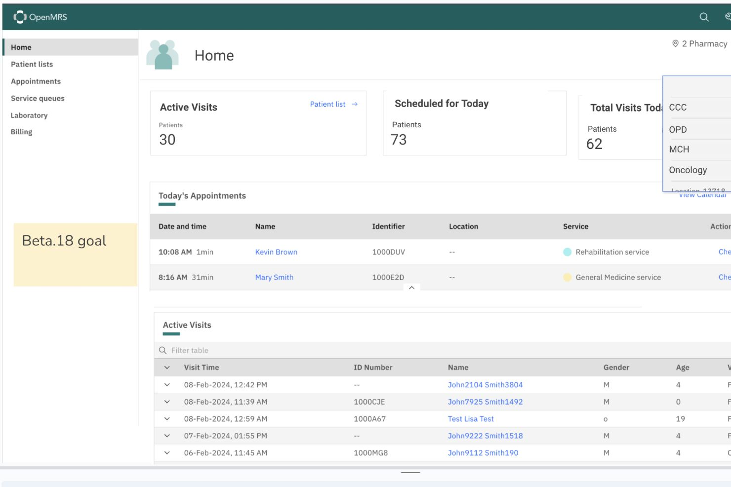 OpenMRS screenshot - 9 Meilleurs DME Gratuits En 2026