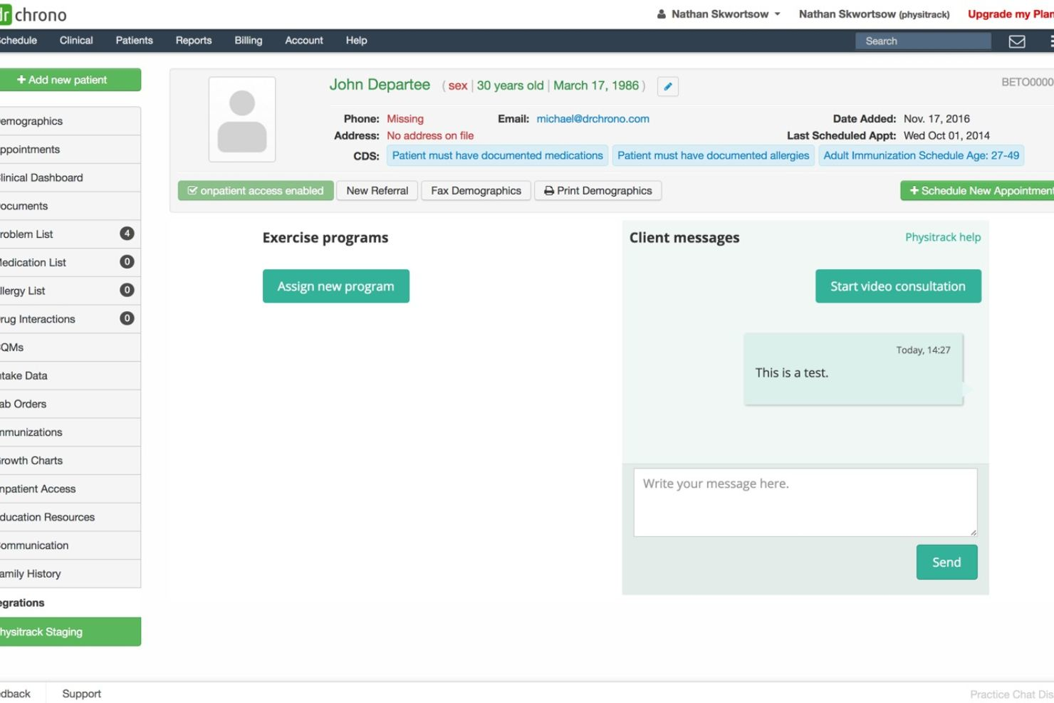 DrChrono screenshot - 10 Migliori software di gestione dello studio medico del 2026