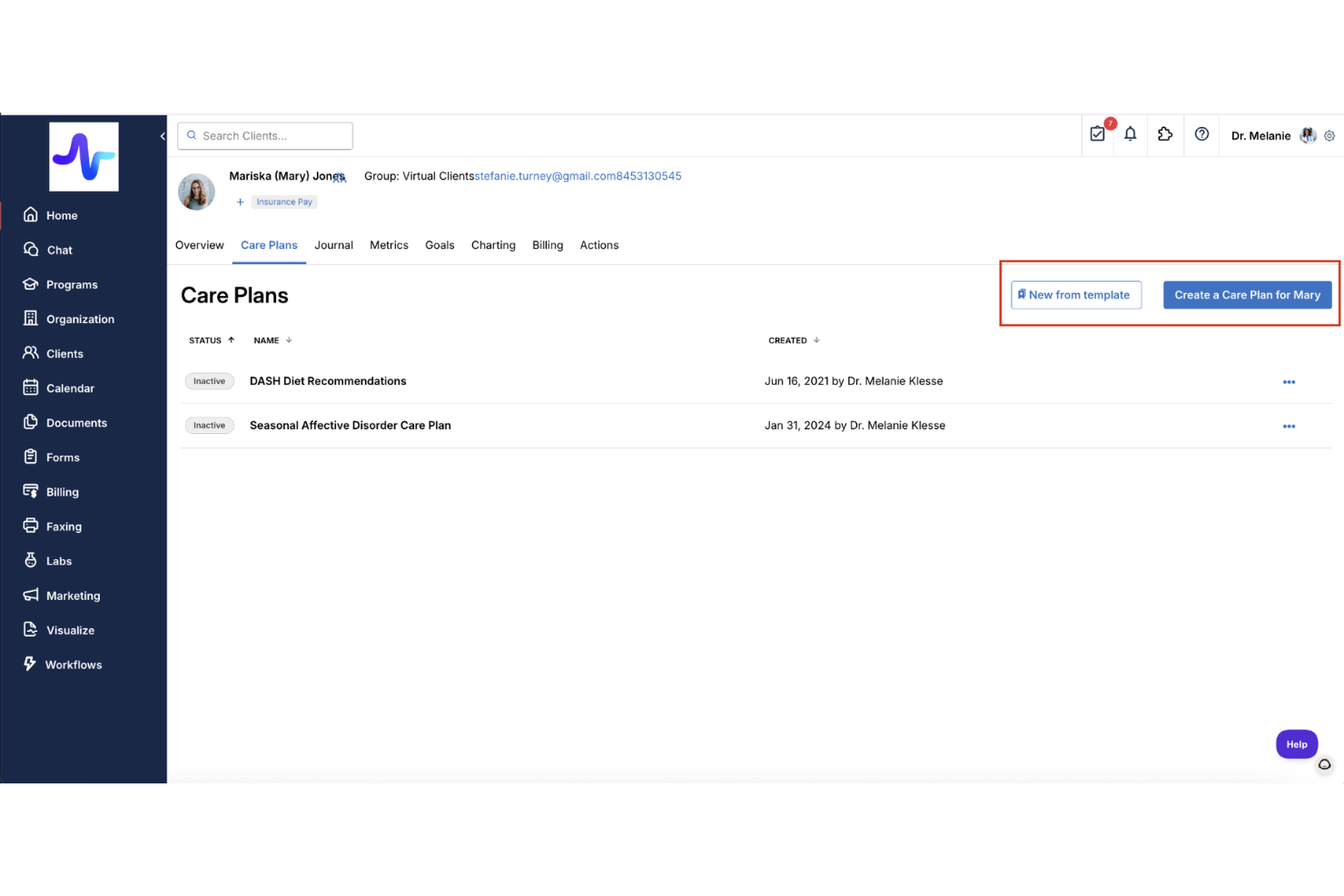 Healthie screenshot - 4 Migliori software CRM conformi HIPAA nel 2026