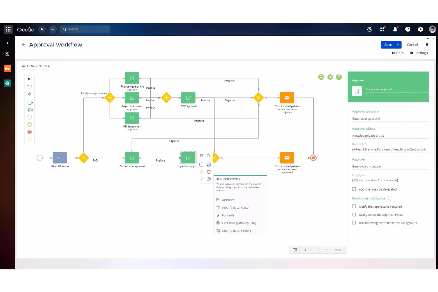 Creatio screenshot - 4 Migliori software CRM conformi HIPAA nel 2026