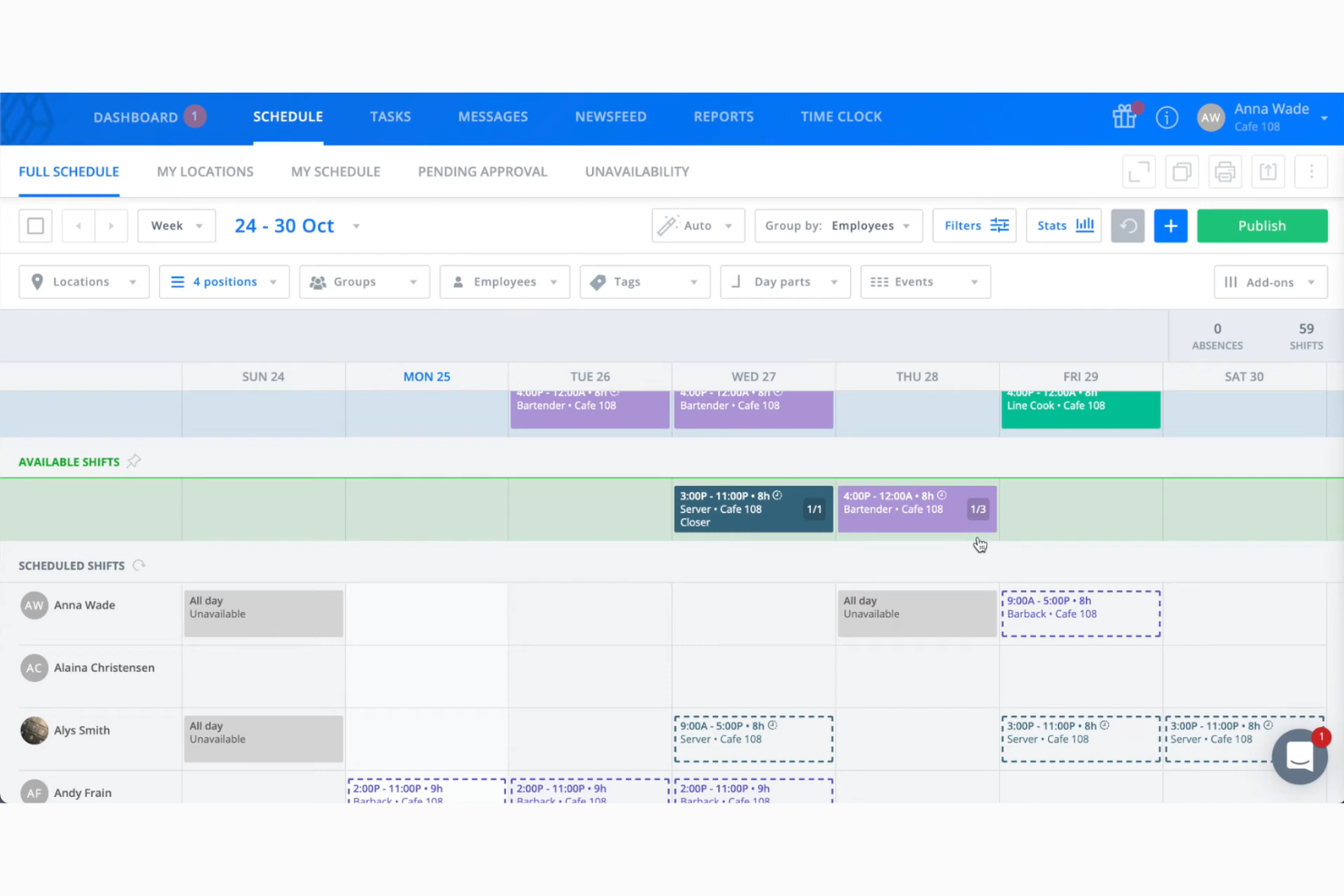 Sling screenshot - 10 migliori software per la gestione del personale sanitario nel 2026