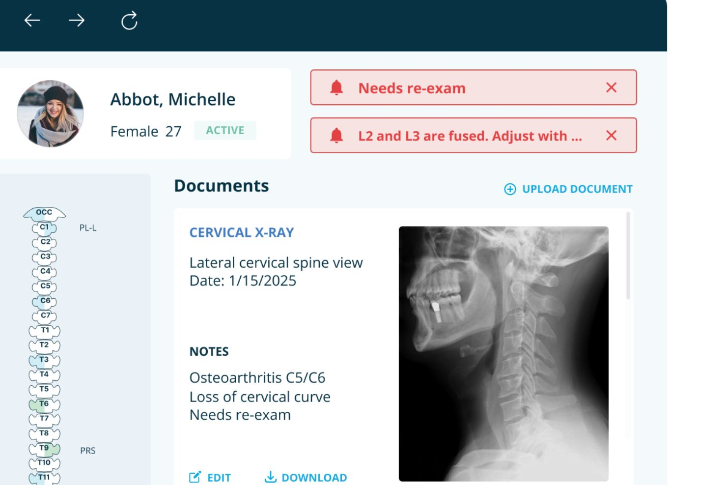 ChiroTouch screenshot - 7 Migliori Soluzioni Software per Chiropratici Recensite per il 2026