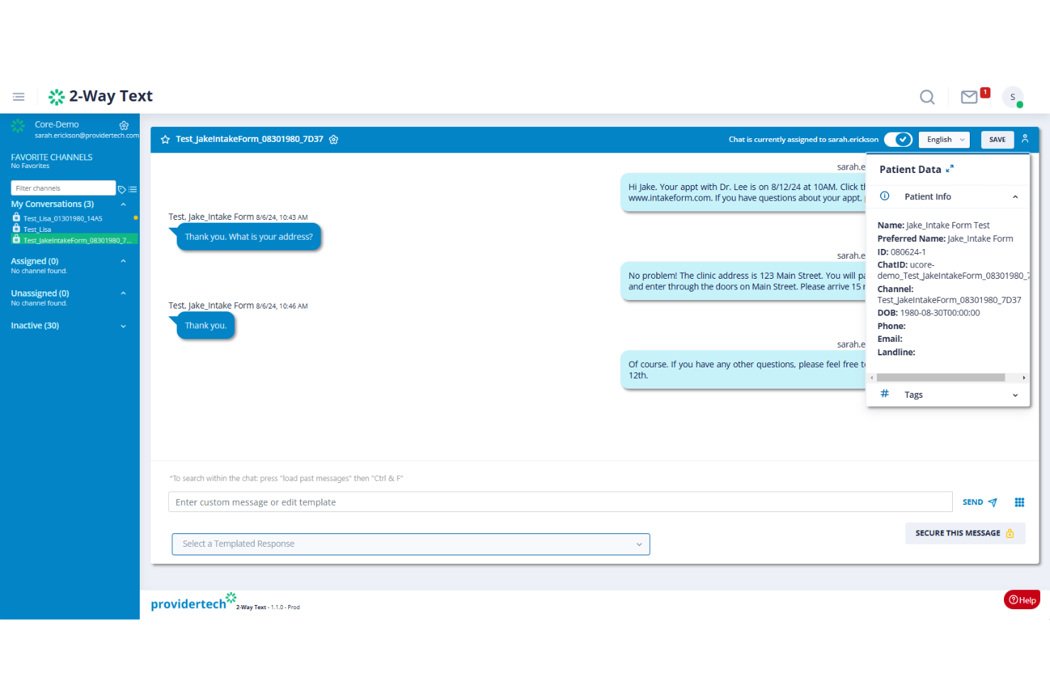 Providertech screenshot - 10 software di messaggistica conformi a HIPAA per 2026
