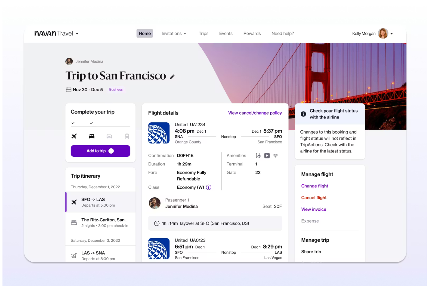 Navan screenshot - 10 software per la gestione delle spese per il settore sanitario nel 2026