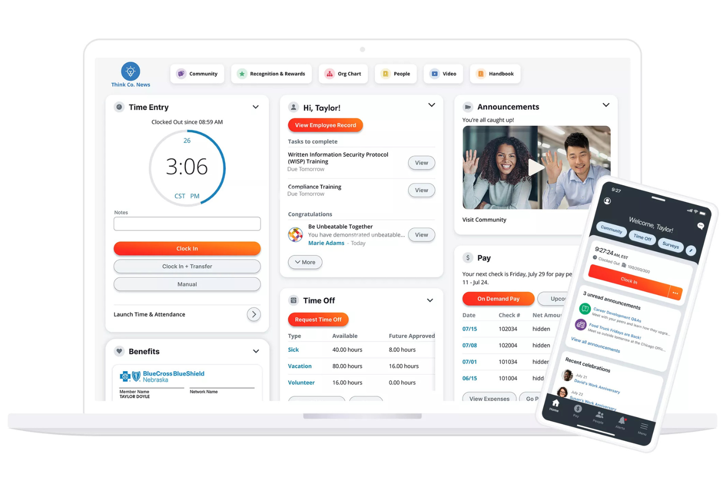 Paylocity screenshot - 1 programas de gestión de gastos para el sector salud en 2026