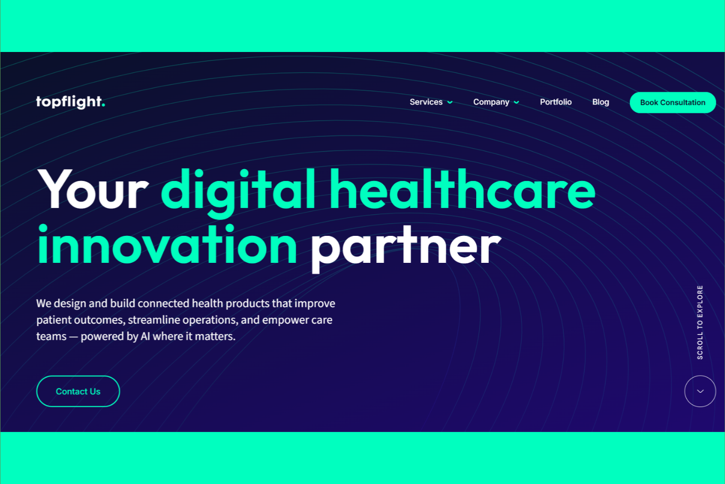 Topflight Apps screenshot - 10 mejores empresas de desarrollo de aplicaciones de salud revisadas en 2026
