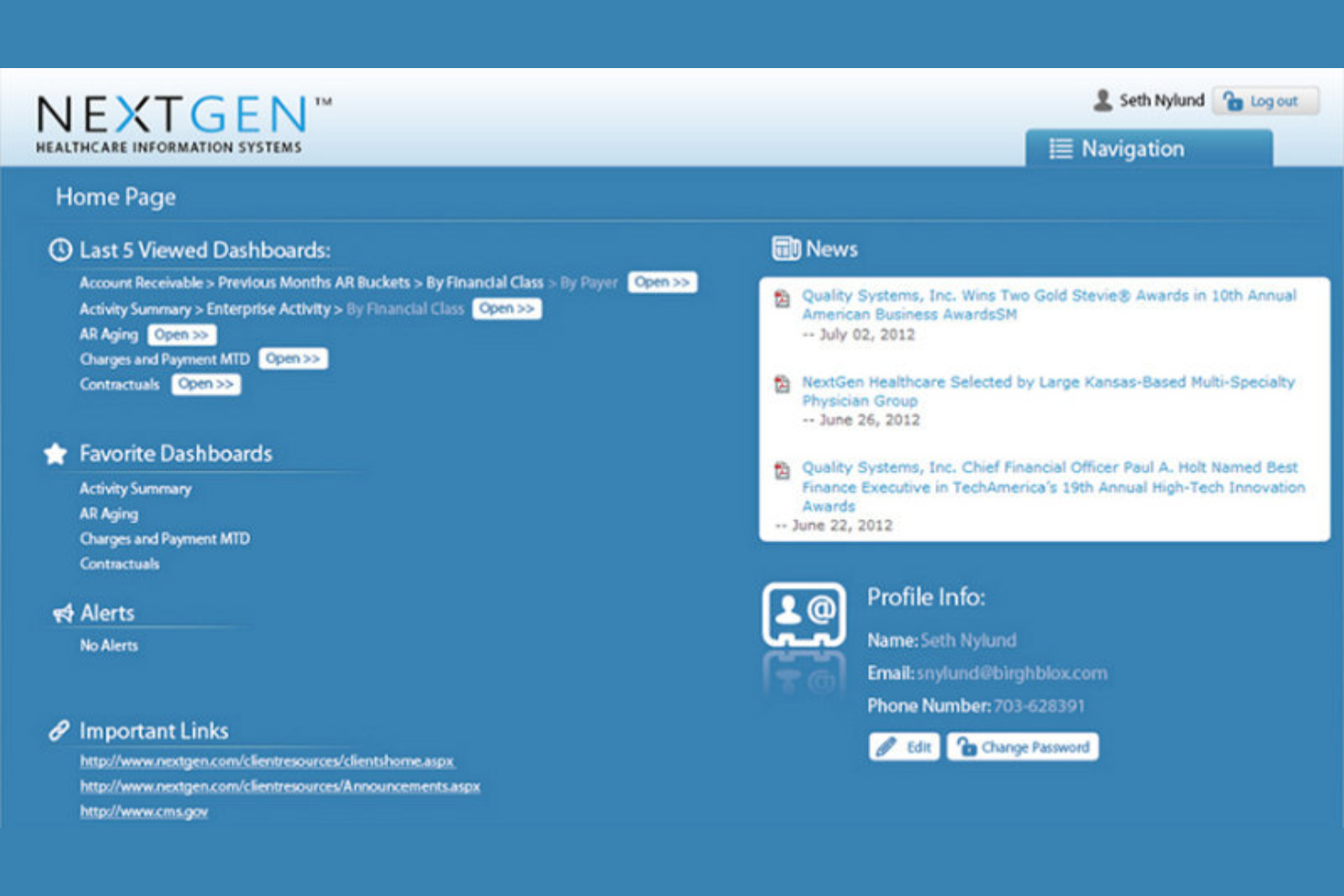 NextGen Healthcare screenshot - 10 mejores programas EHR compatibles con HIPAA revisados en 2026