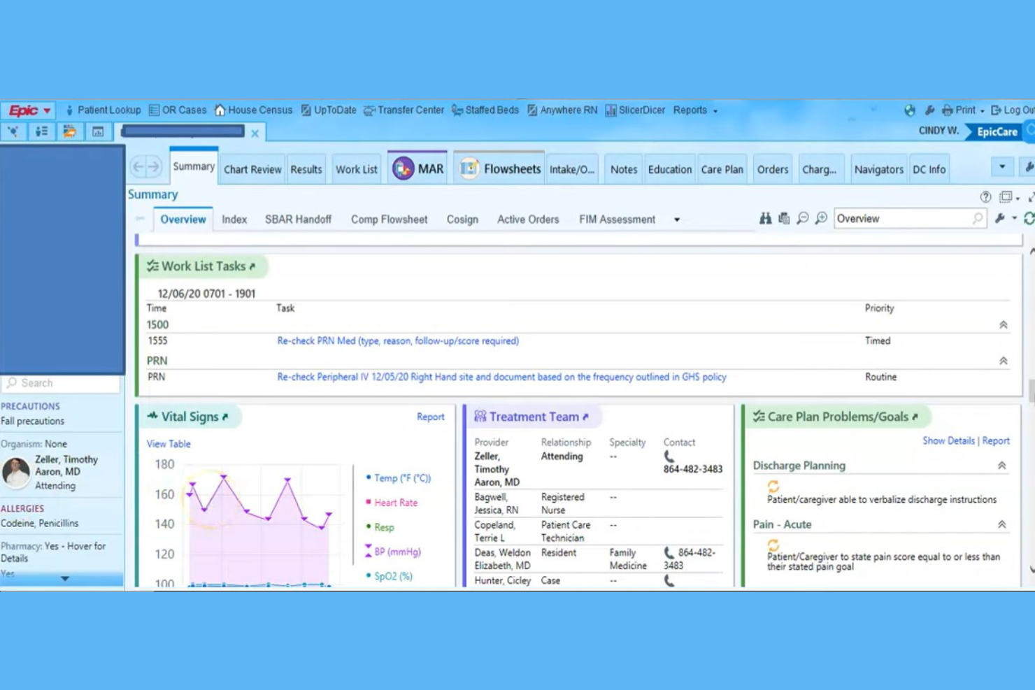 Epic EHR screenshot - 10 mejores programas EHR compatibles con HIPAA revisados en 2026