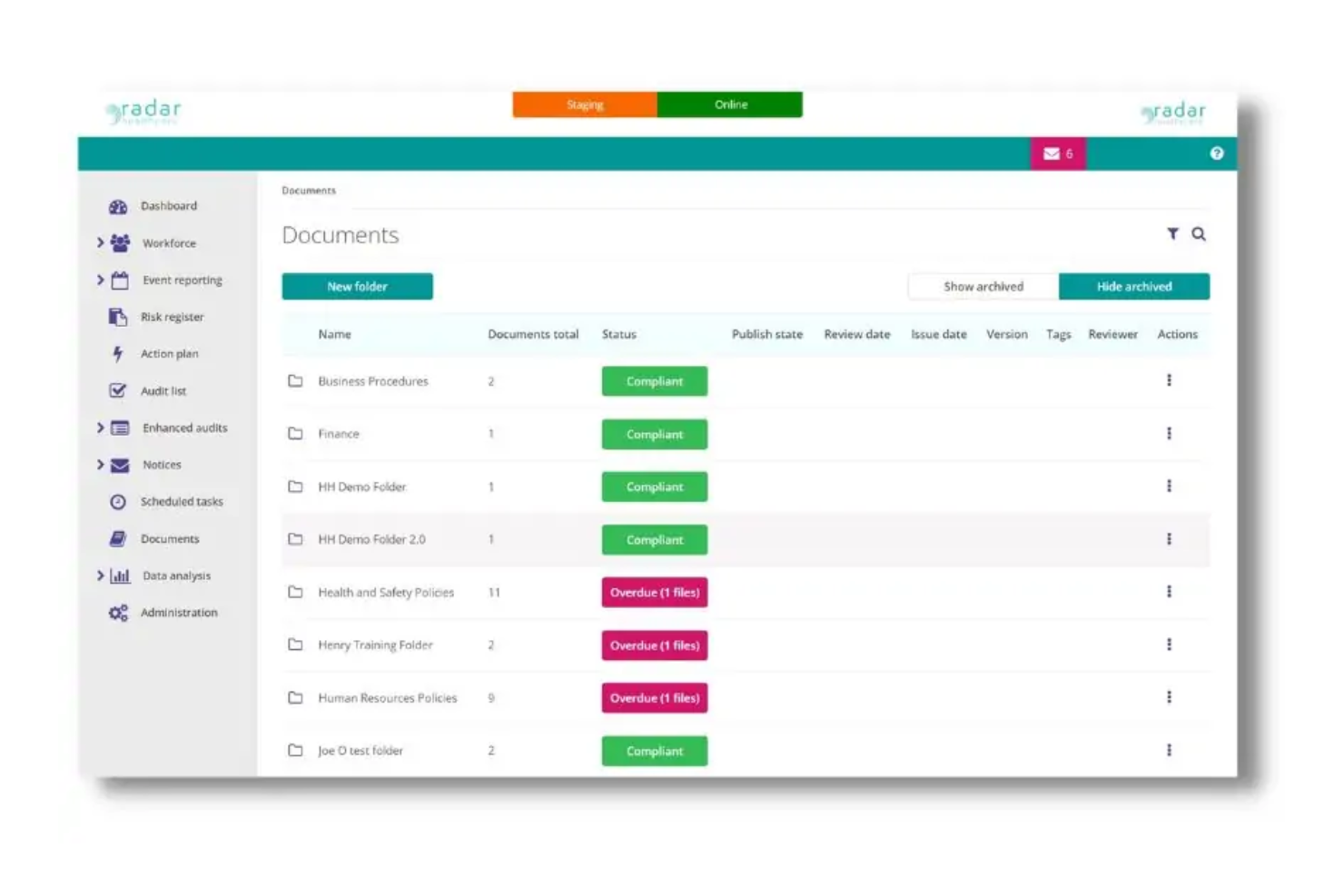 Radar Healthcare screenshot - 10 Mejores Software de Gestión de Riesgos Hospitalarios de 2026