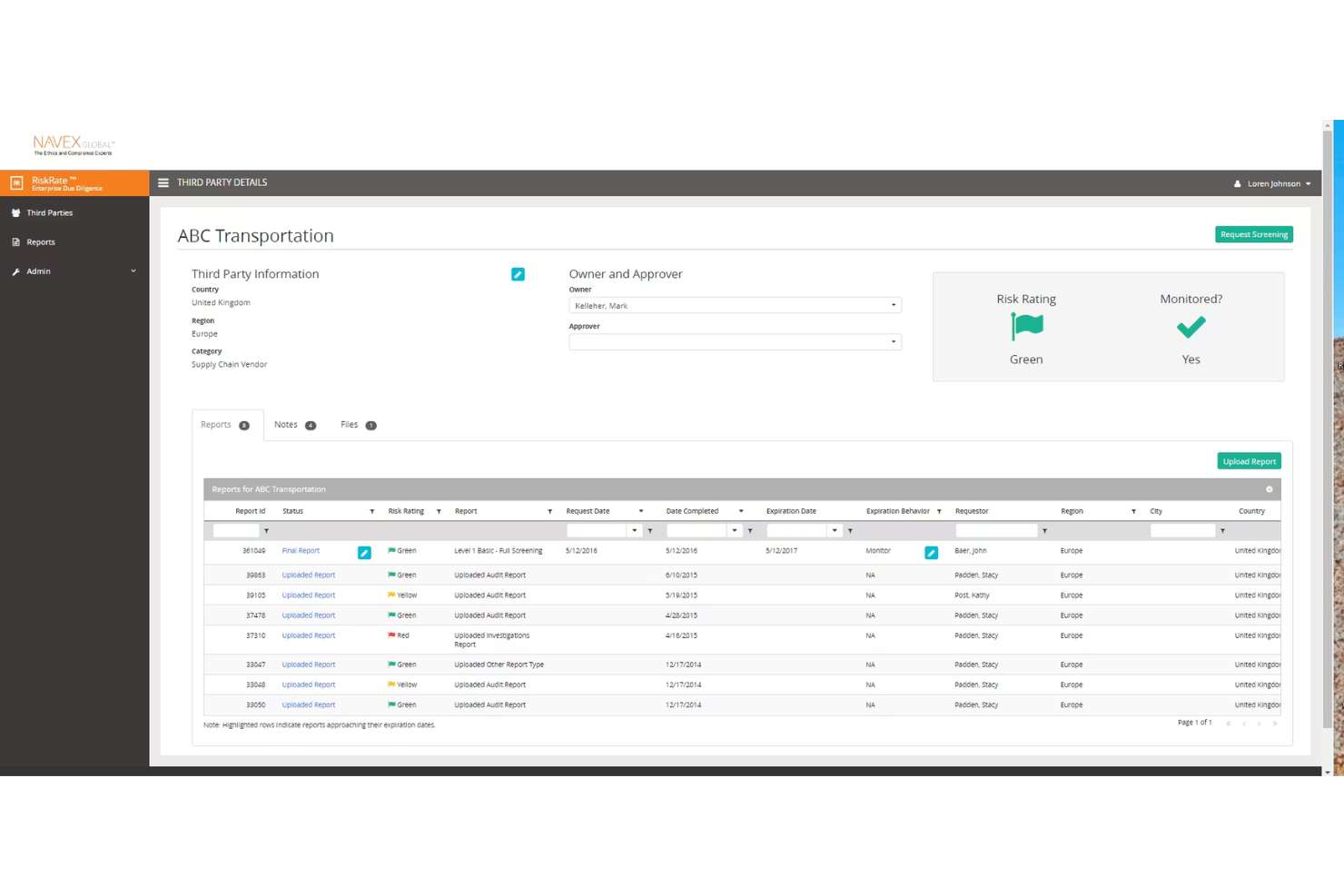 NAVEX screenshot - 10 Migliori software per la gestione del rischio ospedaliero del 2026