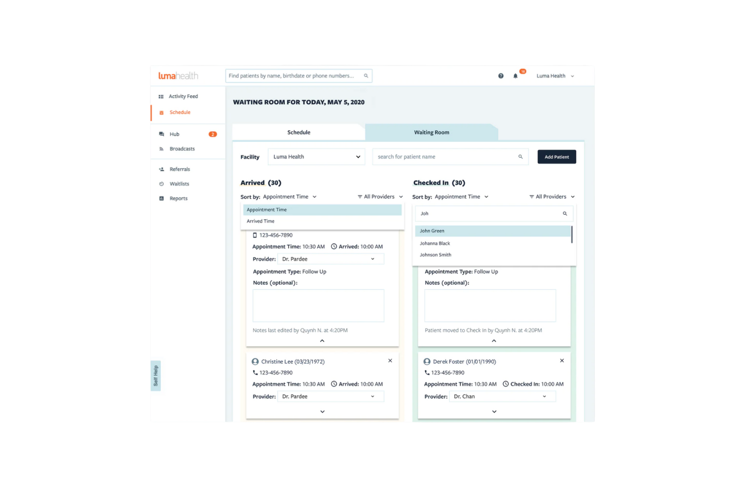 Luma Health screenshot - 1 Mejores Software de Programación Compatibles con HIPAA para (2026)