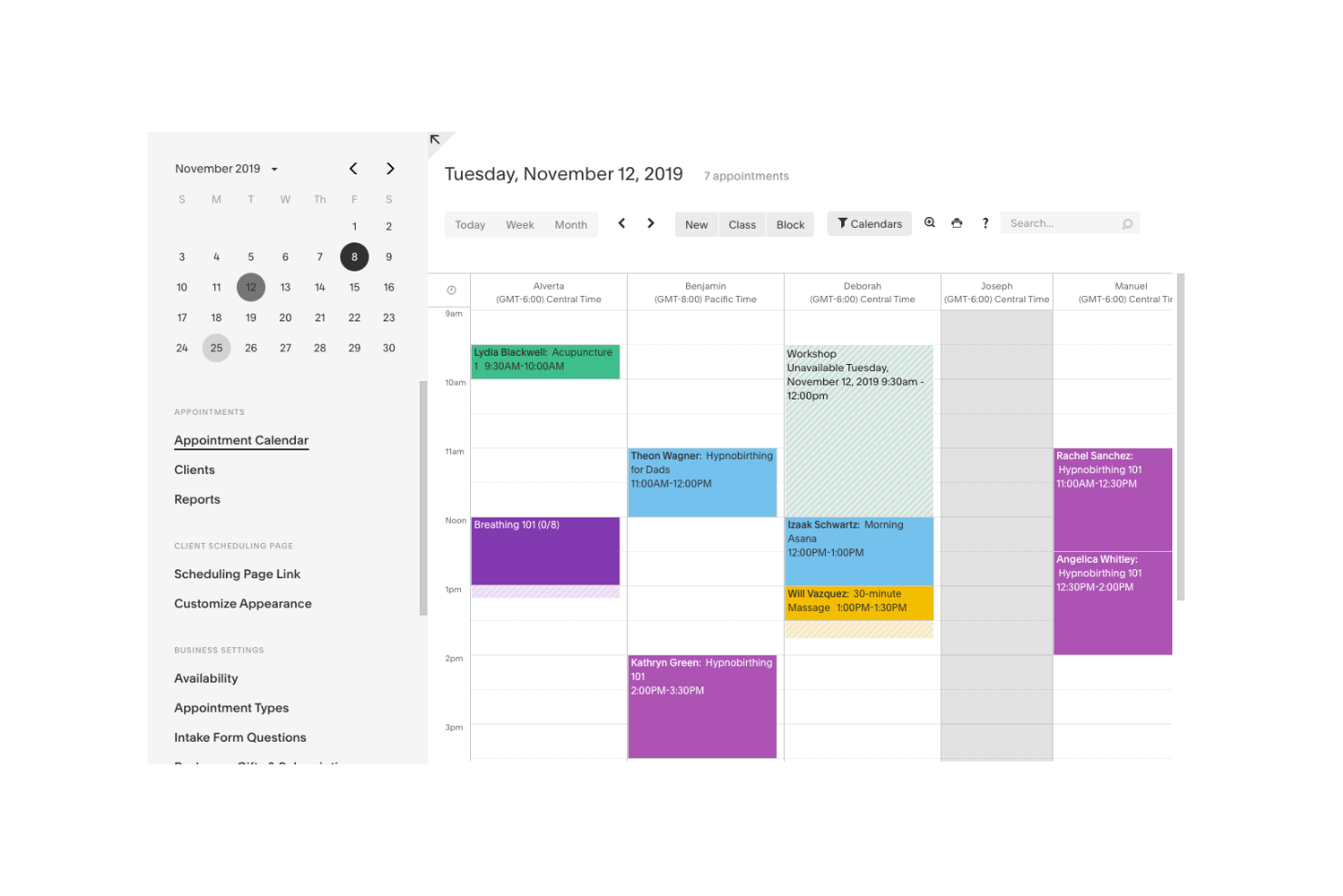 Acuity Scheduling screenshot - 1 Mejores Software de Programación Compatibles con HIPAA para (2026)