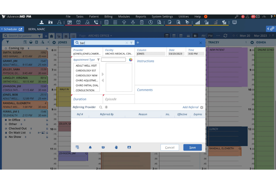 AdvancedMD screenshot - 10 Mejores Programas de Contabilidad Compatibles con HIPAA para 2026