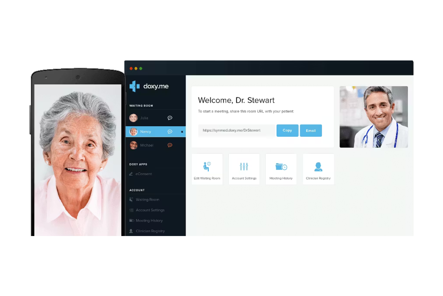 doxy.me screenshot - 1 Mejores Software de Programación Compatibles con HIPAA para (2026)