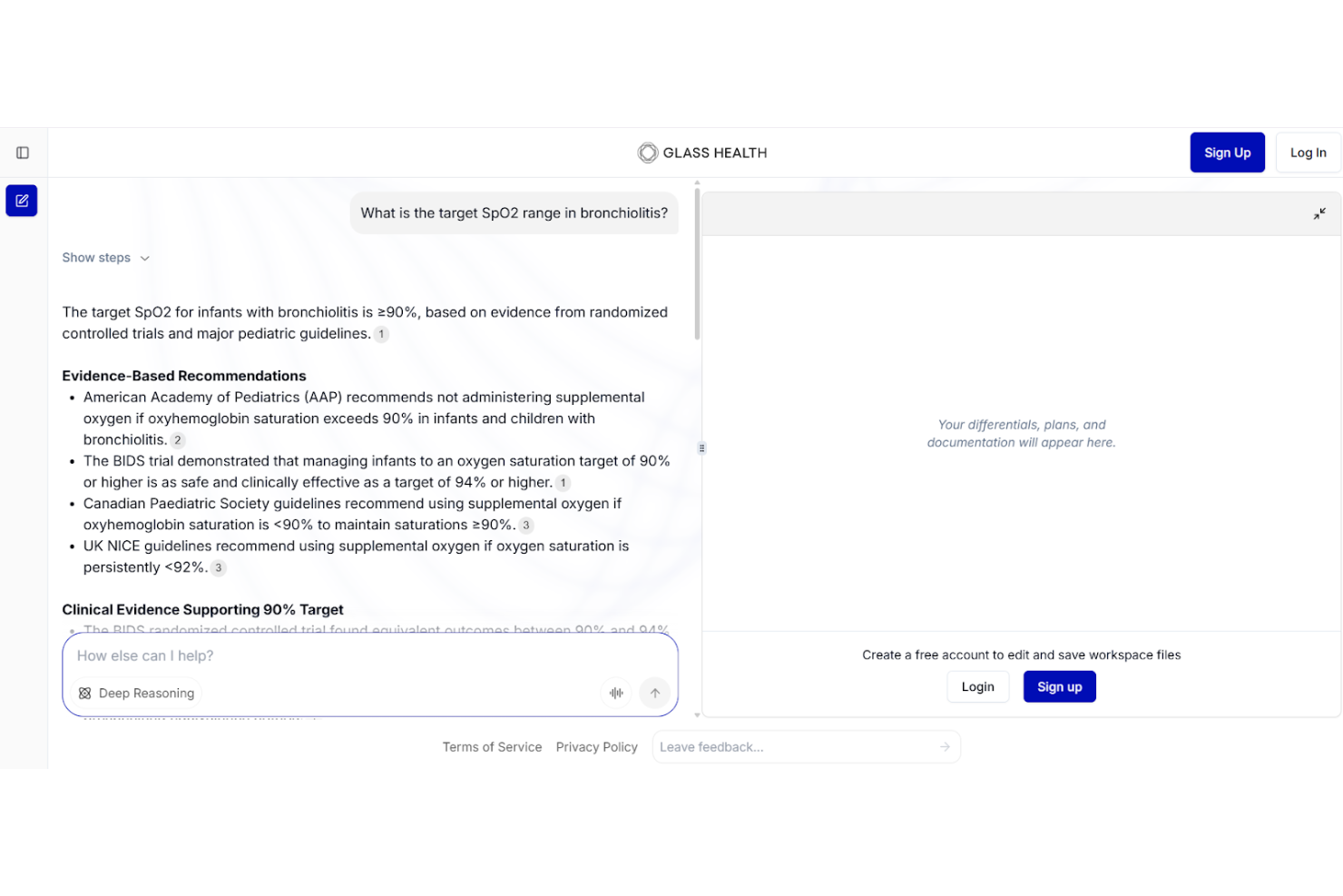 Glass Health screenshot - 10 migliori sistemi di supporto decisionale clinico recensiti nel 2026