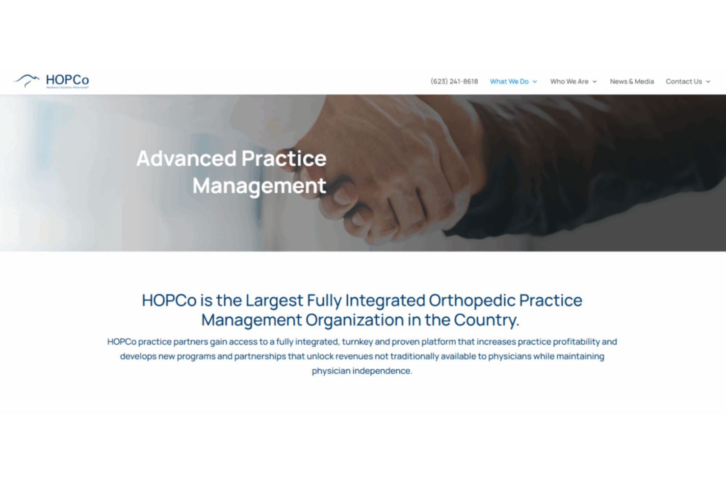 HOPCo screenshot - Las 10 mejores empresas de gestión de consultorios médicos de 2026