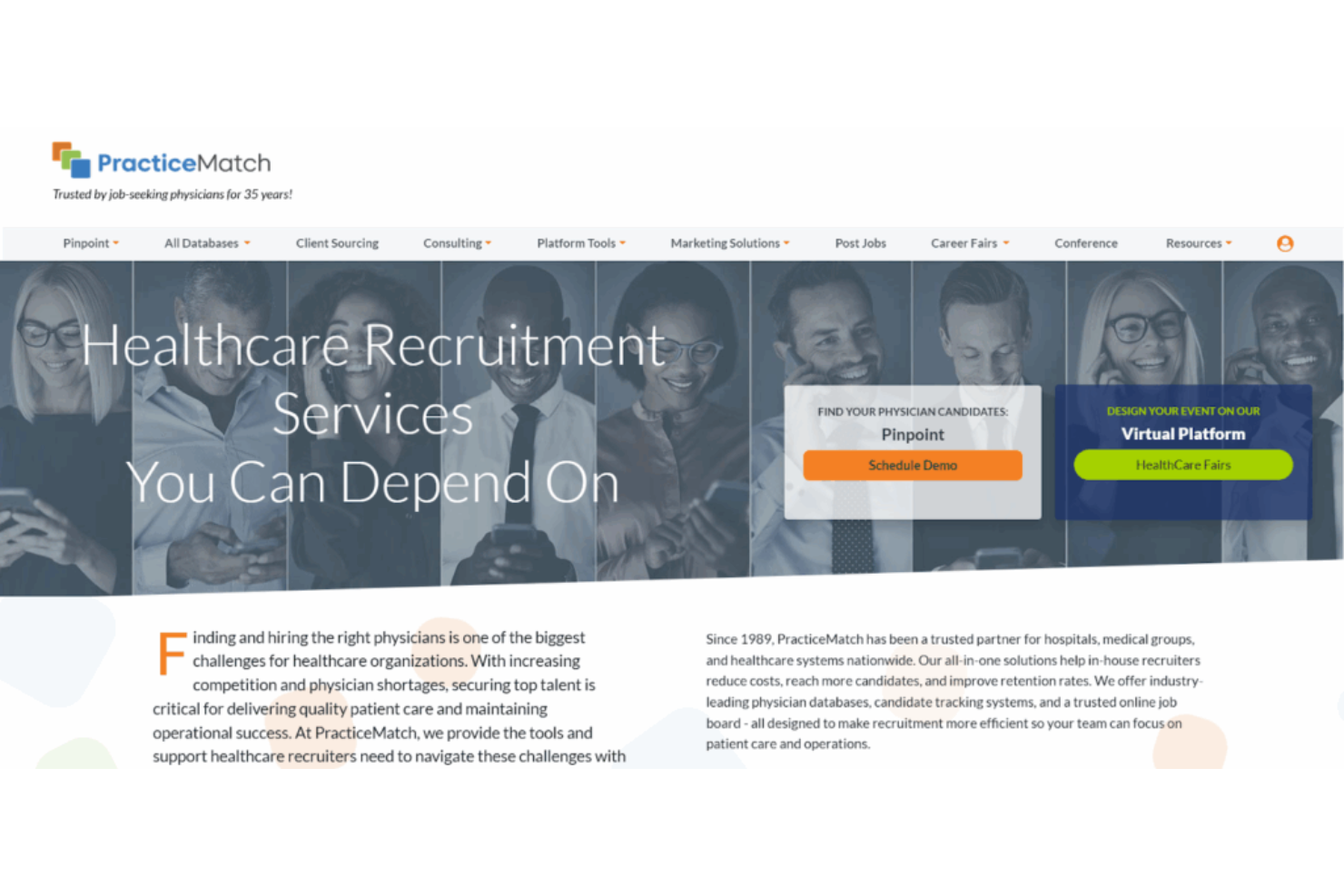 PracticeMatch screenshot - 10 Migliori Agenzie di Reclutamento Medici Recensite nel 2026