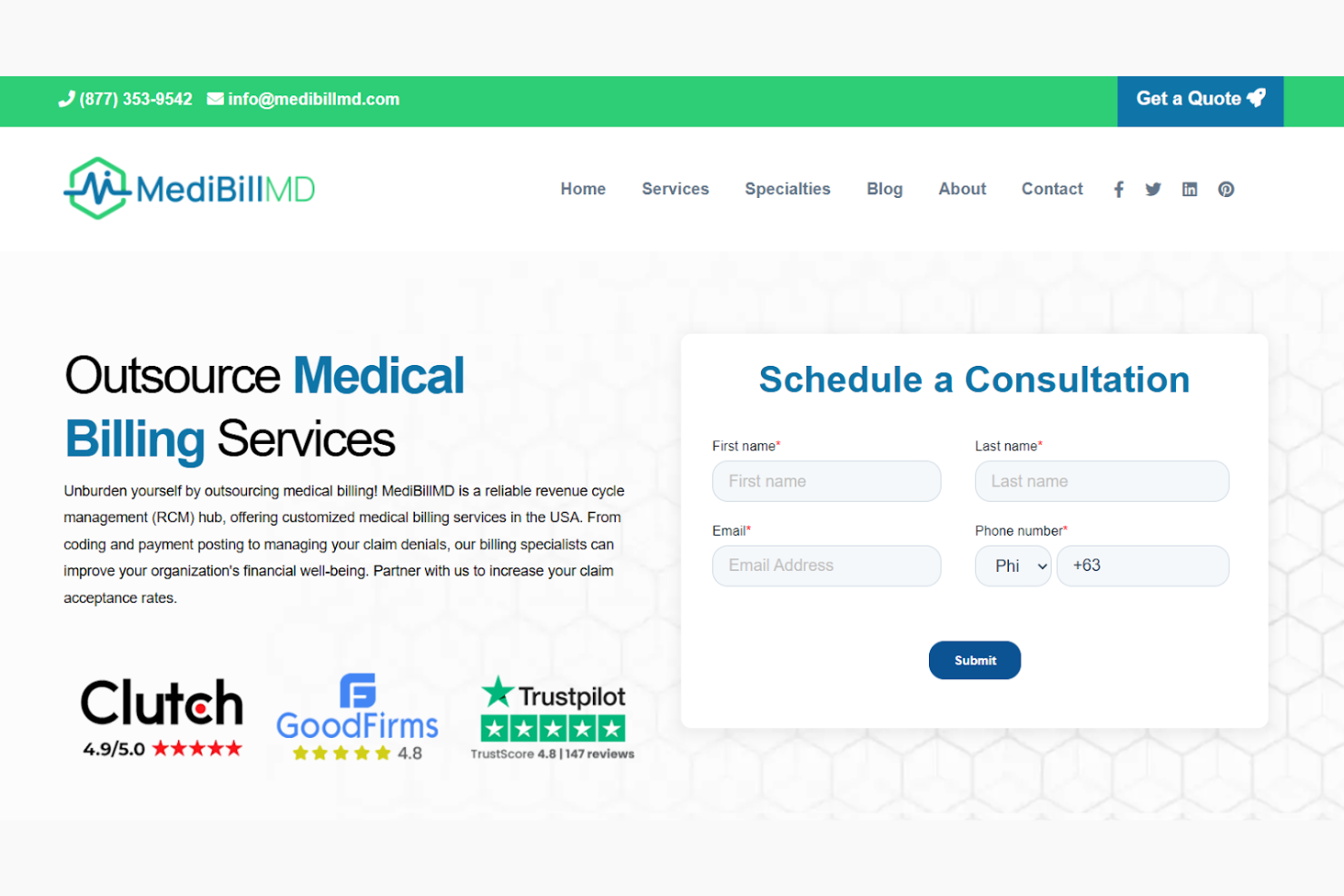 MediBillMD screenshot - 10 mejores proveedores de externalización de facturación médica para 2026