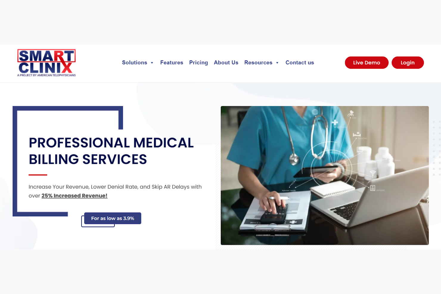Smart Clinix screenshot - 10 migliori servizi di fatturazione medica per piccoli studi 2026
