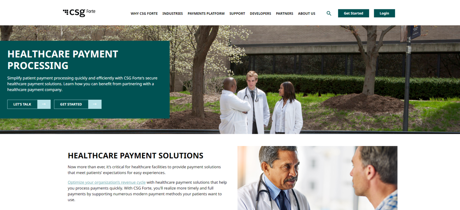 CSG Forte screenshot - 1 Mejores Soluciones de Pago para el Sector Salud Analizadas en 2026