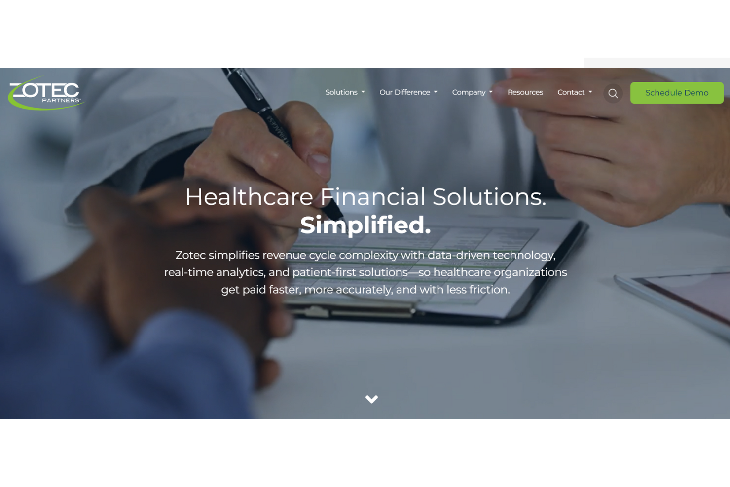 Zotec Partners screenshot - 10 Mejores Servicios de Facturación Médica Analizados para 2026