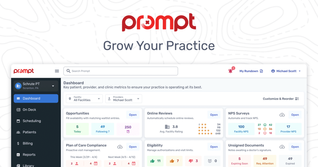 Prompt EMR screenshot - 10 Migliori Alternative a Practice Fusion del 2026