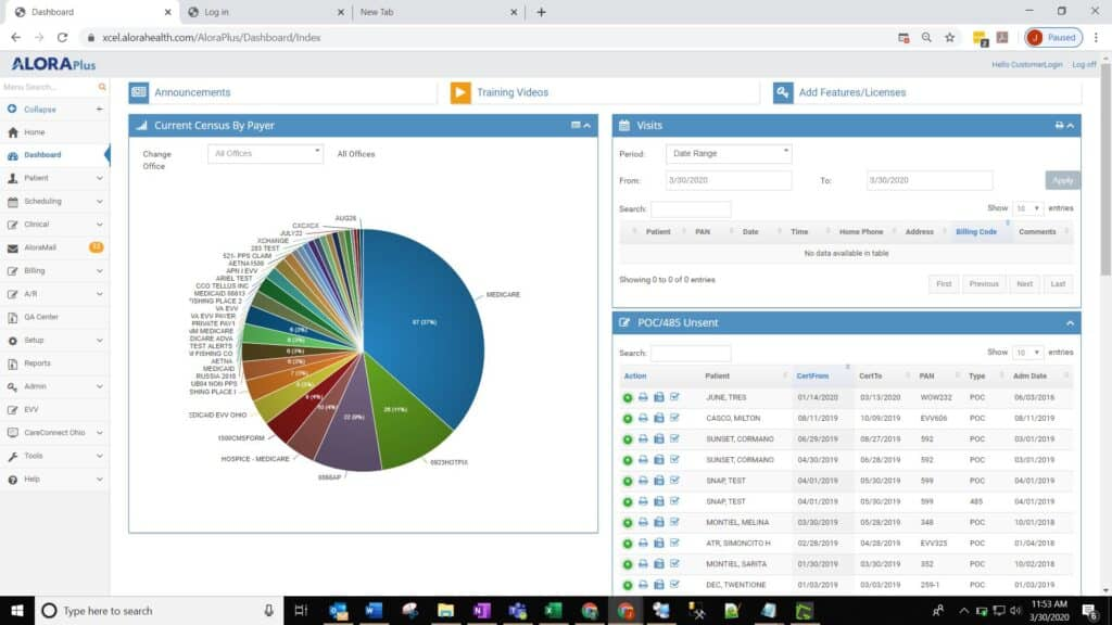 Alora Health screenshot - 10 Migliori Software per il Coordinamento dell’Assistenza Esaminati nel 2026