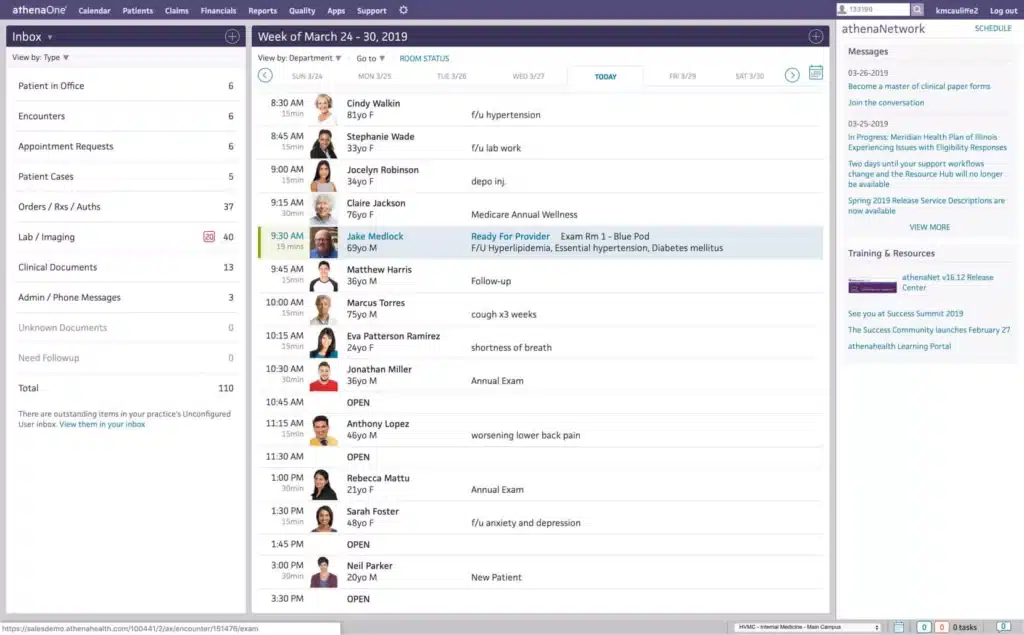athenahealth screenshot - 10 Mejores Software EMR para Neurología en 2026 [Mis Reseñas]
