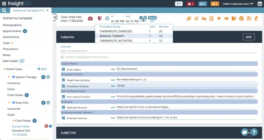 Clinicient screenshot - 10 migliori software per la fisioterapia del 2026