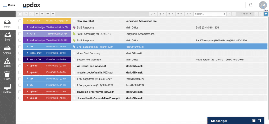 Updox screenshot - Los 10 mejores programas de telemedicina de 2026