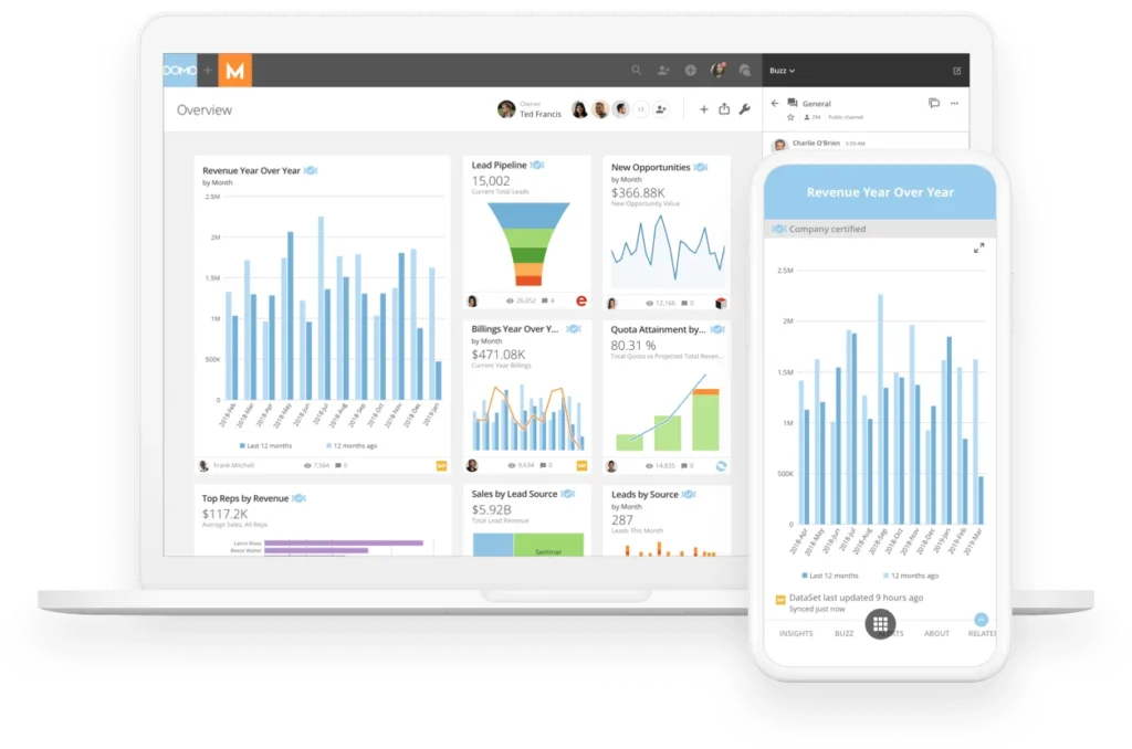 Domo screenshot - 10 Mejores herramientas de BI para el sector salud analizadas para 2026