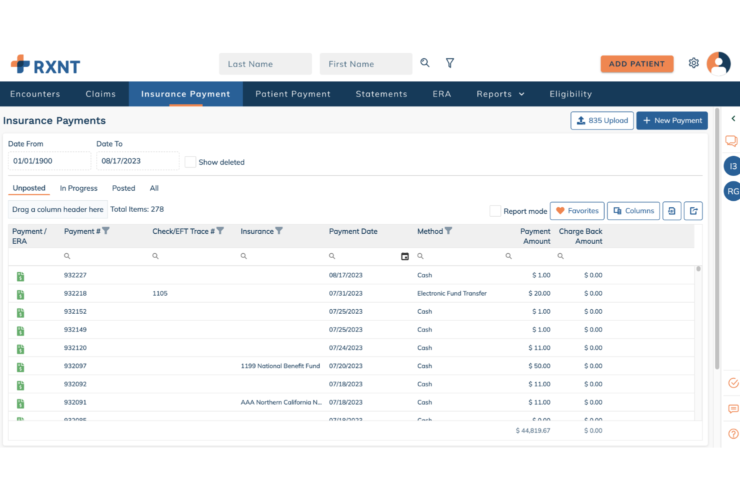 RXNT screenshot - 10 Migliori Software di Fatturazione Medica Online per 2026