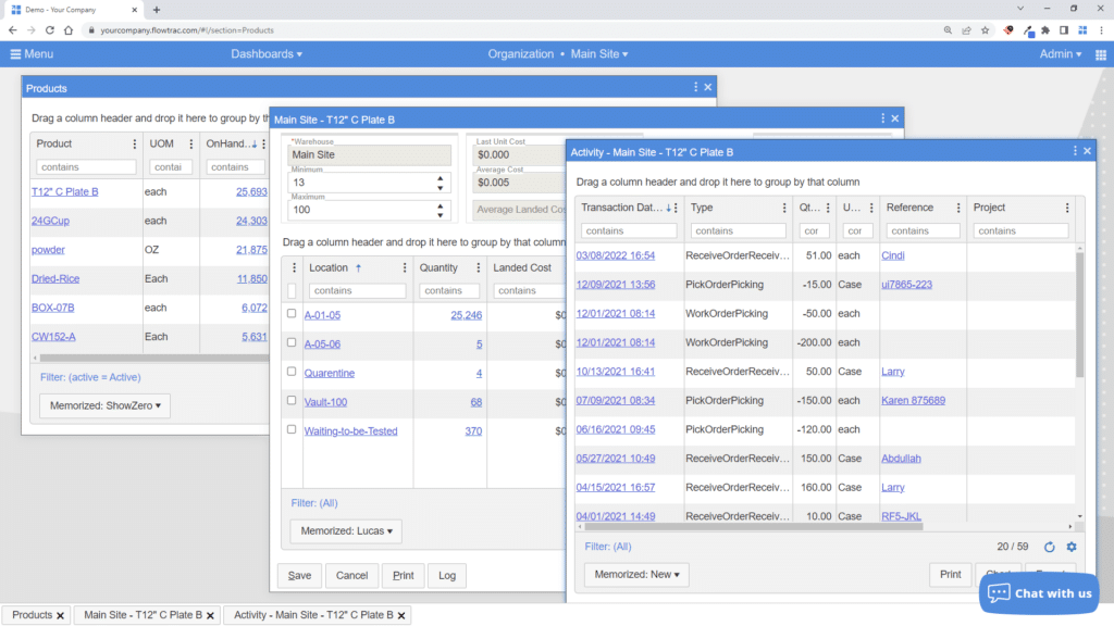 Flowtrac screenshot - 10 migliori software di gestione dell’inventario medico del 2026