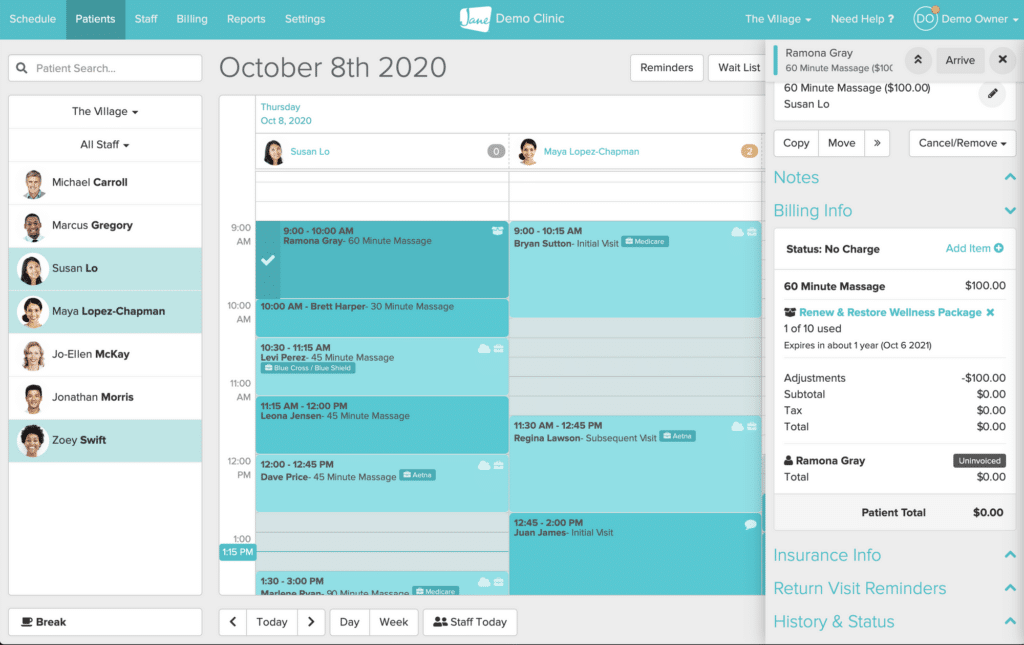 Jane screenshot - 10 Mejores Software para Spas Médicos Analizados en 2026