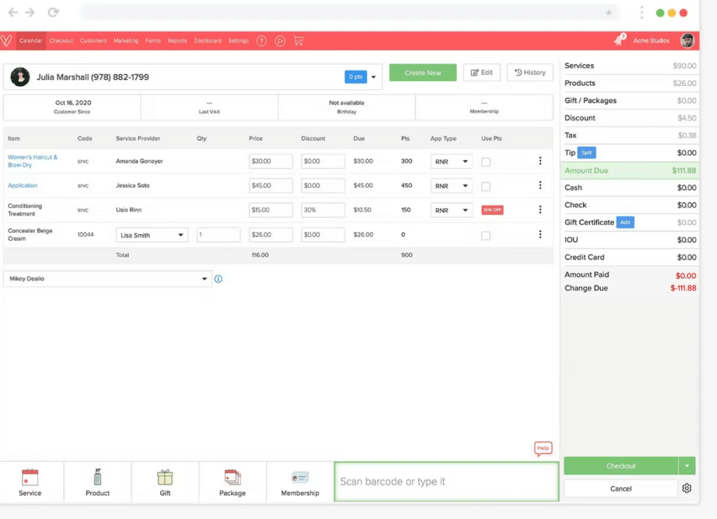 Vagaro screenshot - 10 Mejores Software para Spas Médicos Analizados en 2026