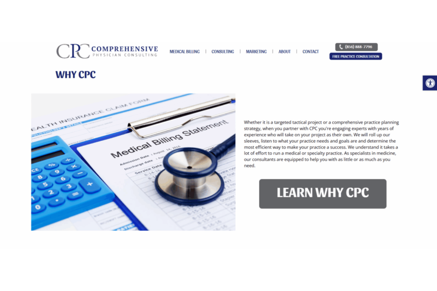 Comprehensive Physician Consulting (CPC) screenshot - Las 10 mejores empresas de gestión de consultorios médicos de 2026