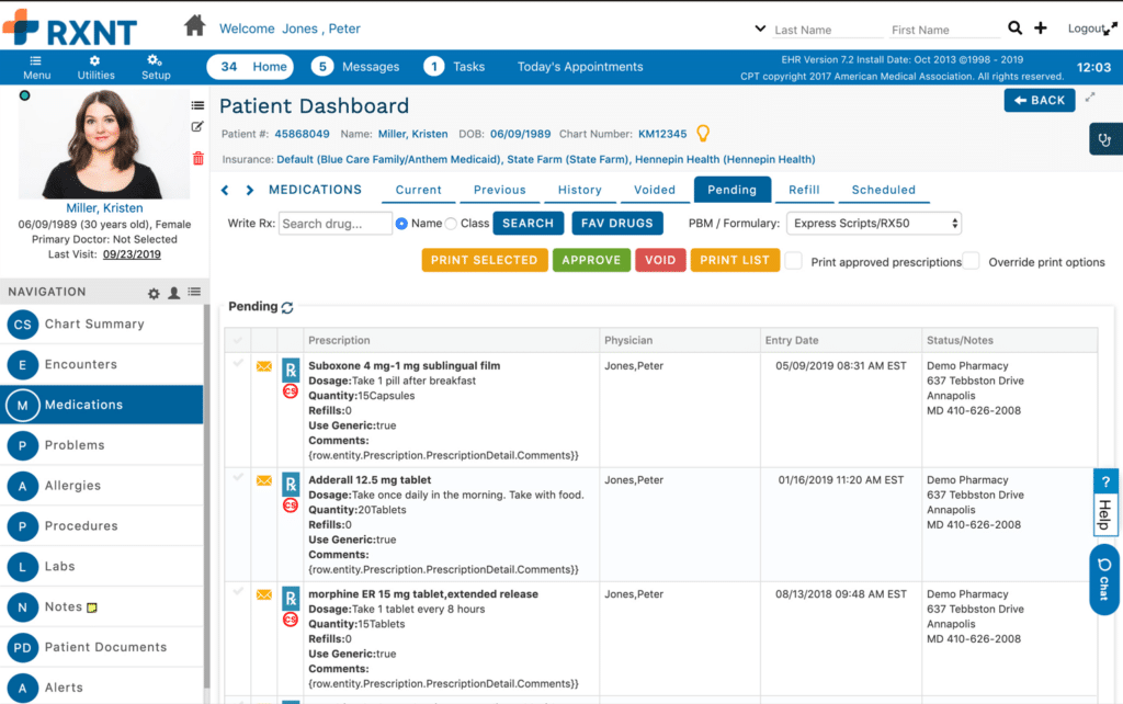 RXTN screenshot - 10 Mejores Programas de Historia Clínica Electrónica para Alergias Analizados para 2026