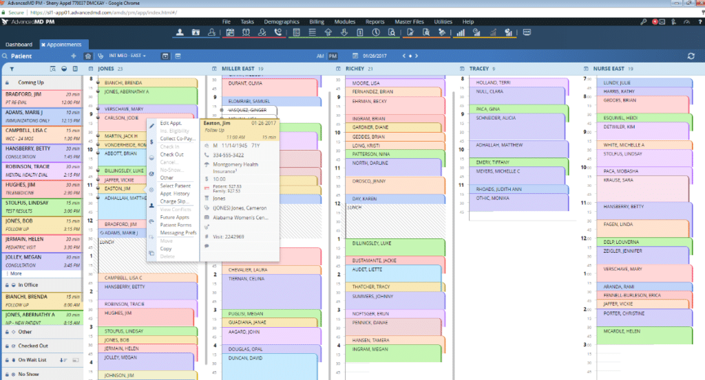 AdvancedMD screenshot - Los 10 Mejores Software de Facturación Médica para Pequeñas Empresas 2026