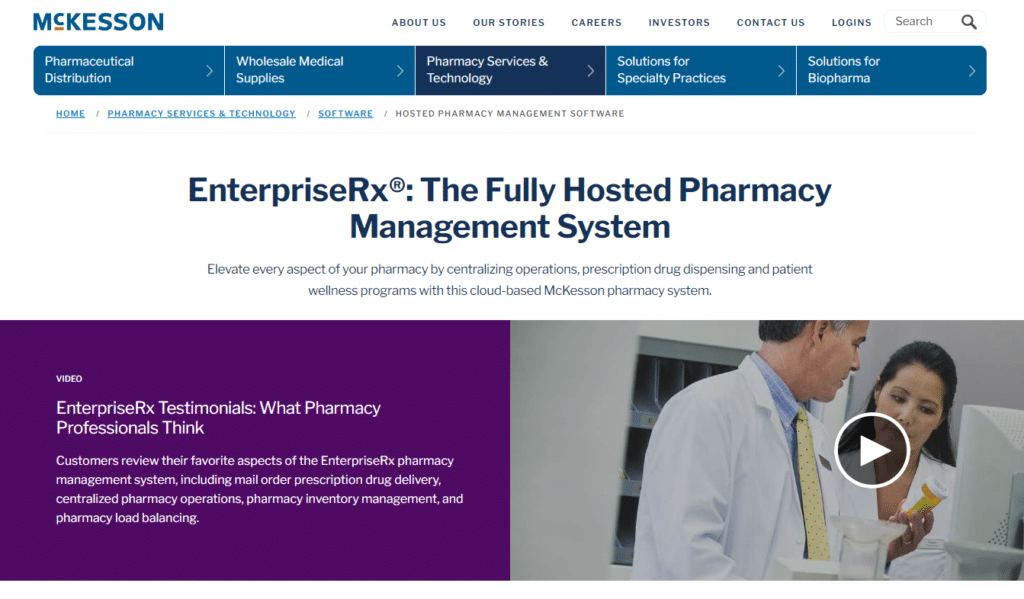 McKesson EnterpriseRx screenshot - 10 migliori software POS per farmacie del 2026