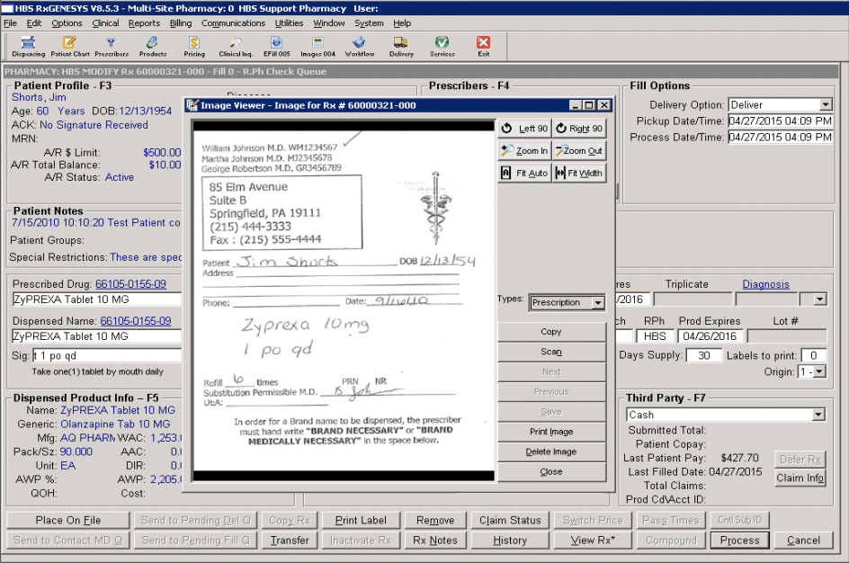 Rx30 The Pharmacy Management System screenshot - 10 migliori software POS per farmacie del 2026