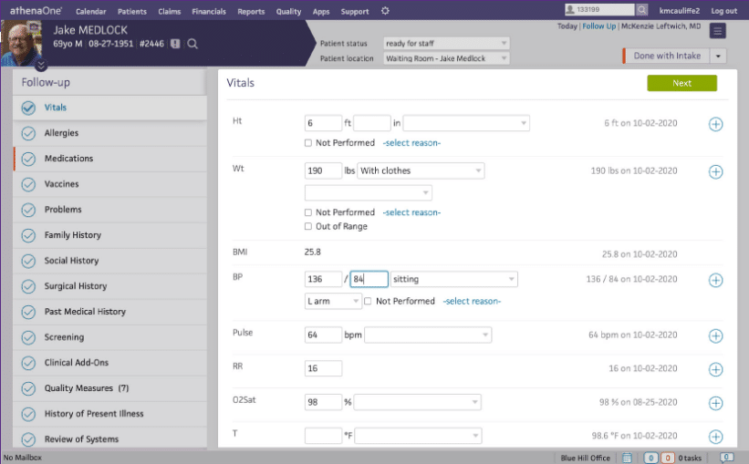 athenahealth screenshot - 10 Mejores Programas de Gestión del Ciclo de Ingresos en 2026