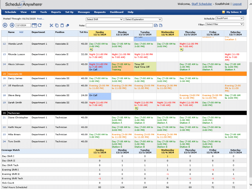 ScheduleAnywhere screenshot - 10 Mejores Software de Programación de Turnos para Enfermeros de 2026