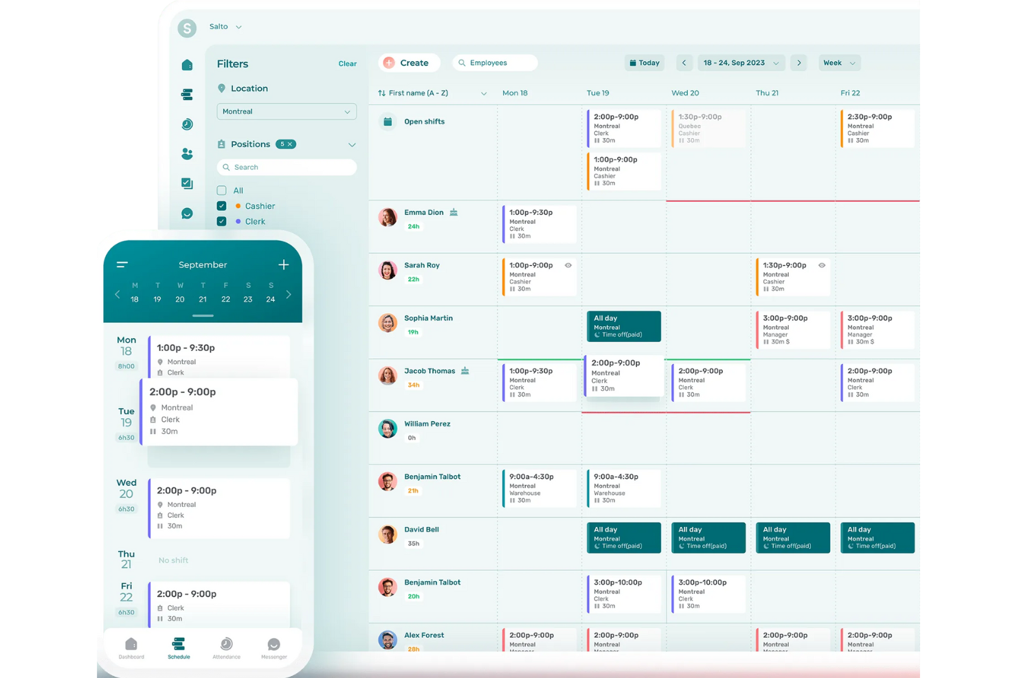Agendrix screenshot - 10 Migliori software per la pianificazione degli infermieri del 2026