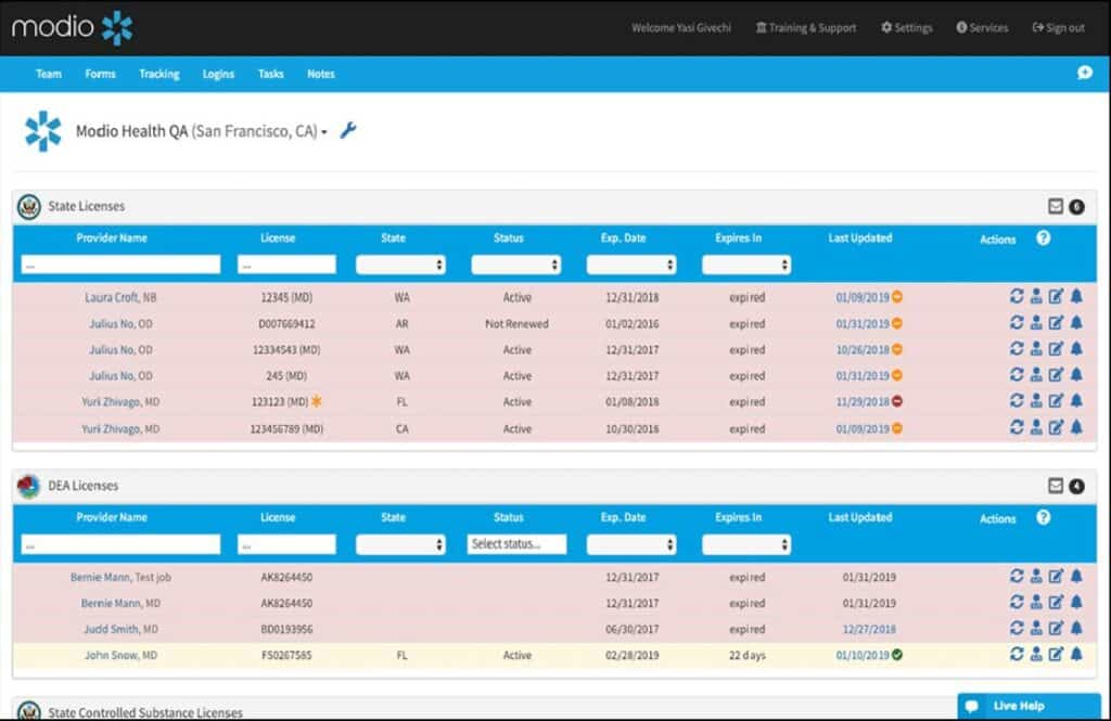 Modio Health screenshot - 10 Migliori Soluzioni di Credentialing Recensite nel 2026